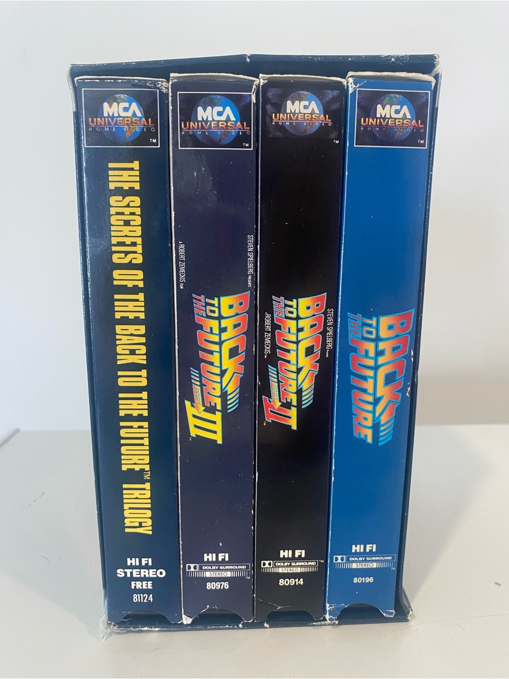 Back to the Future Trilogy VHS Box Set Limited Edition + Secrets Tape Complete